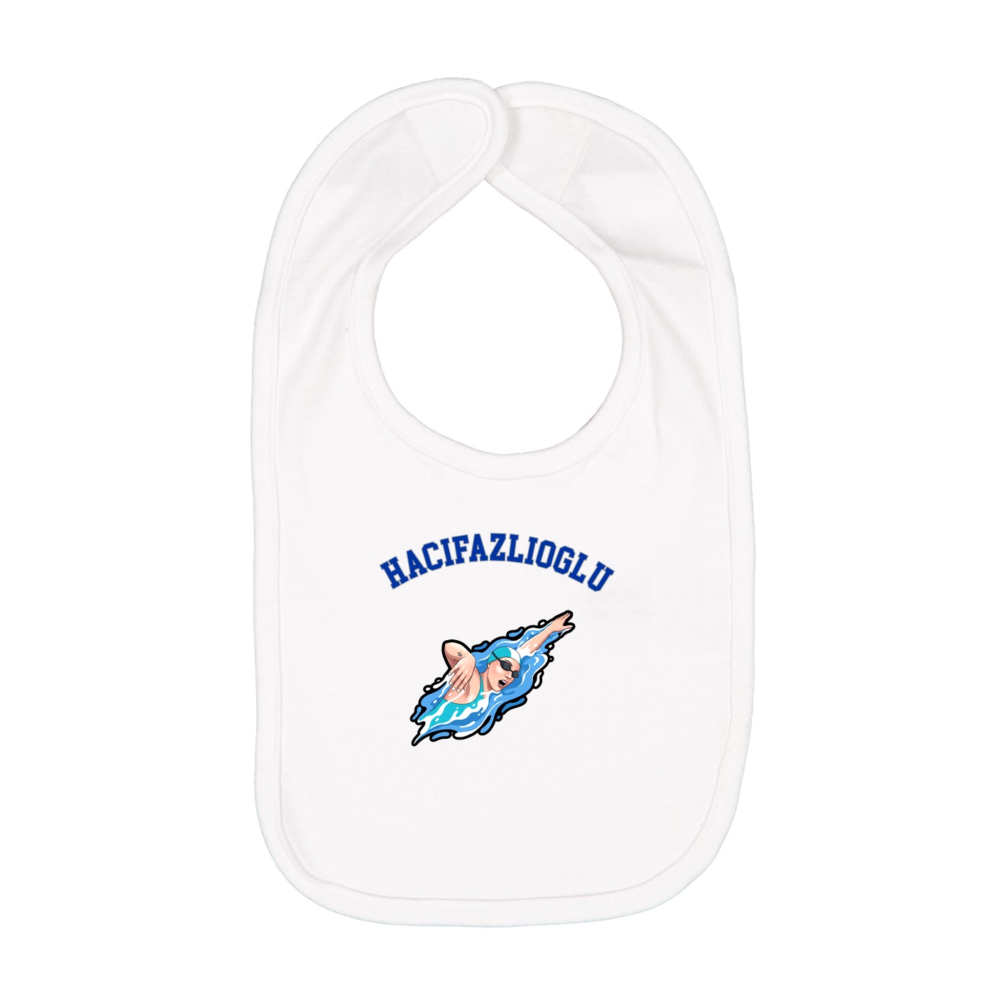 Infant Bib — Shirsey Arch in White