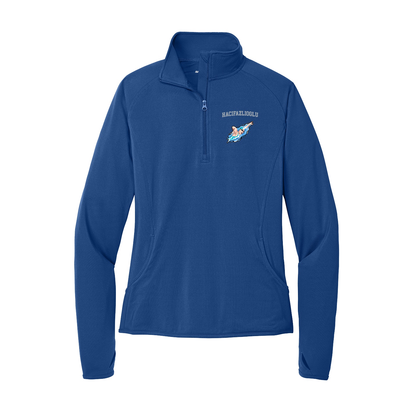 Women's Q-Zip Pullover — Shirsey in Royal