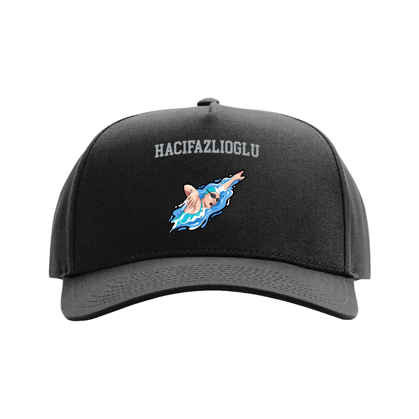Full Fabric Five-Panel Champ Cap — Shirsey in Black