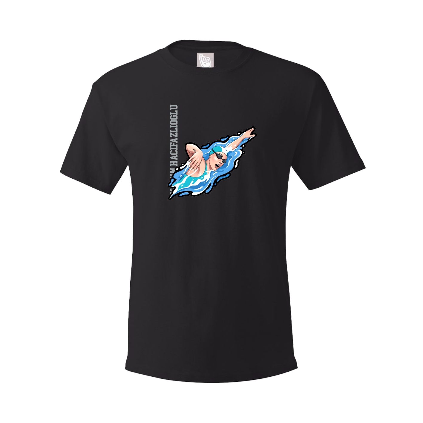 Youth Tee — Name Vertical in Black