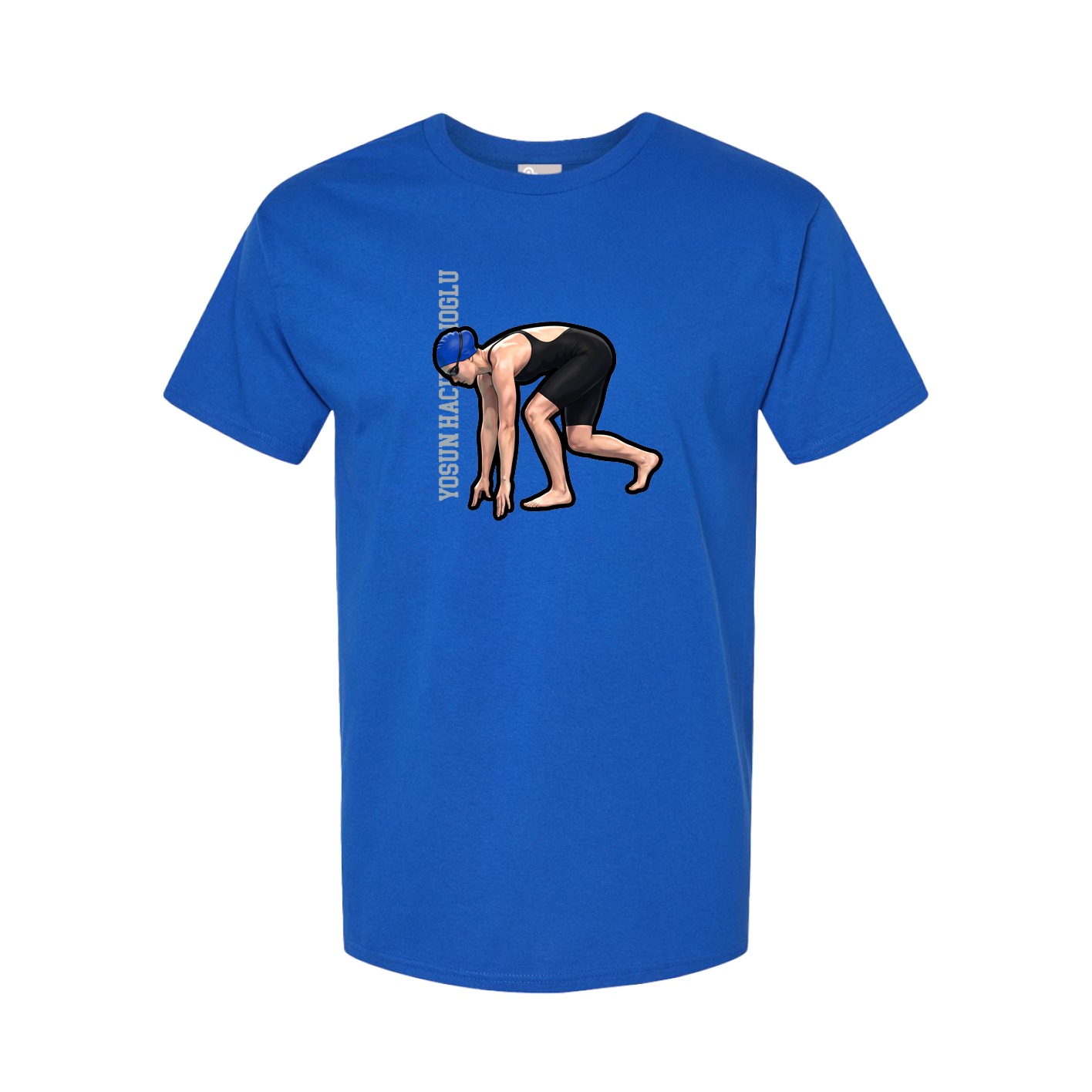 Youth Tee — Name Vertical in Royal