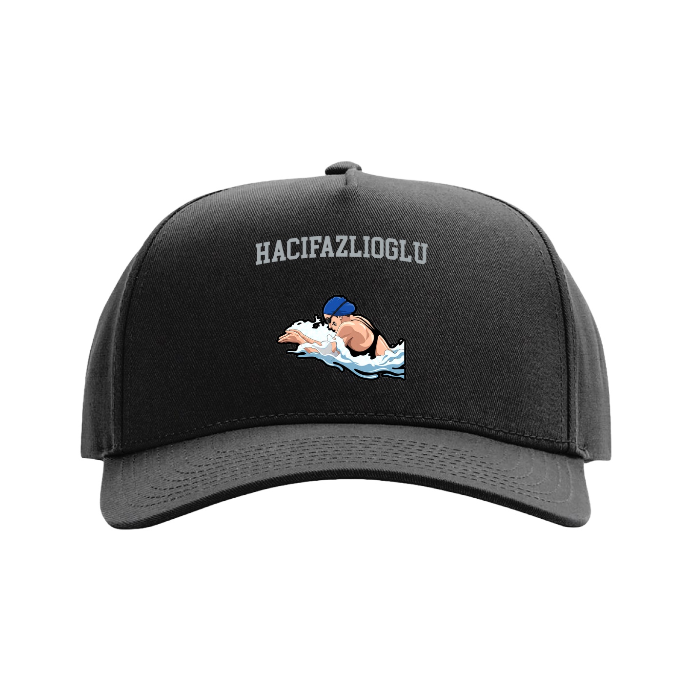 Full Fabric Five-Panel Champ Cap — Shirsey in Black