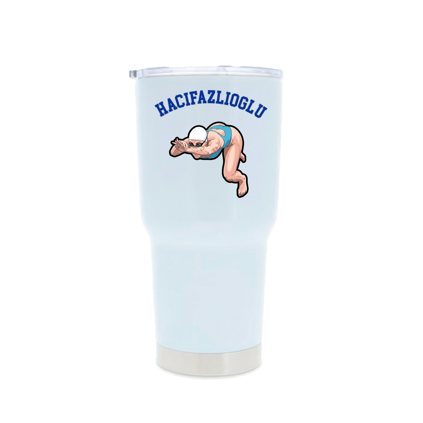30oz Stainless Steel Tumbler — Shirsey Arch in White