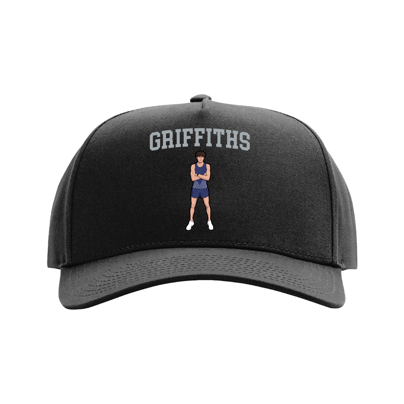 Full Fabric Five-Panel Champ Cap — Shirsey in Black