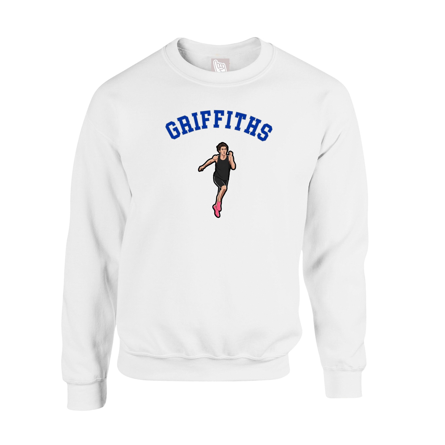 Fleece Crew — Shirsey Arch in White