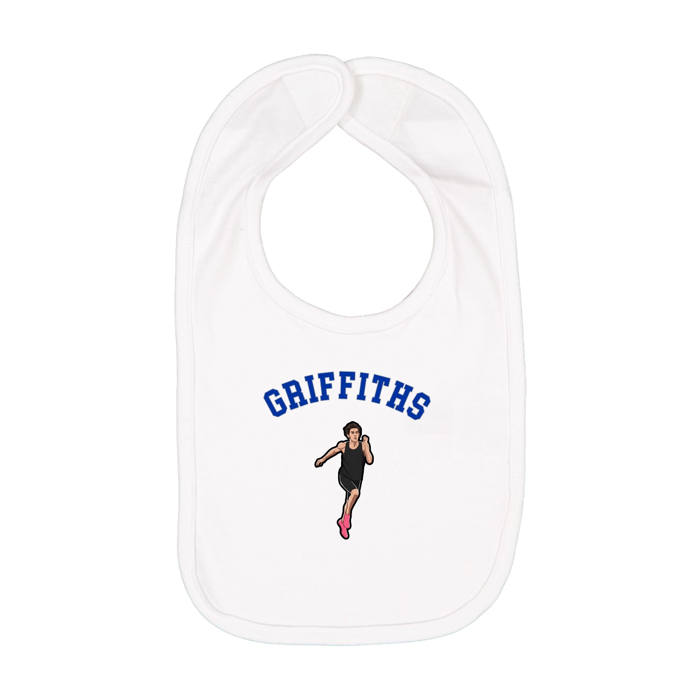 Infant Bib — Shirsey Arch in White