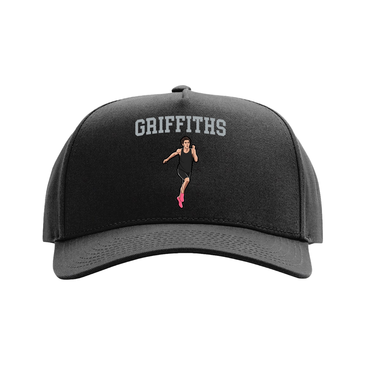 Full Fabric Five-Panel Champ Cap — Shirsey in Black