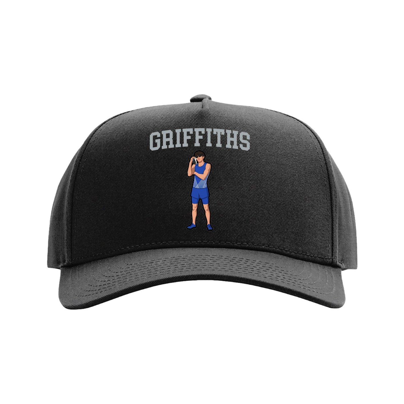 Full Fabric Five-Panel Champ Cap — Shirsey in Black