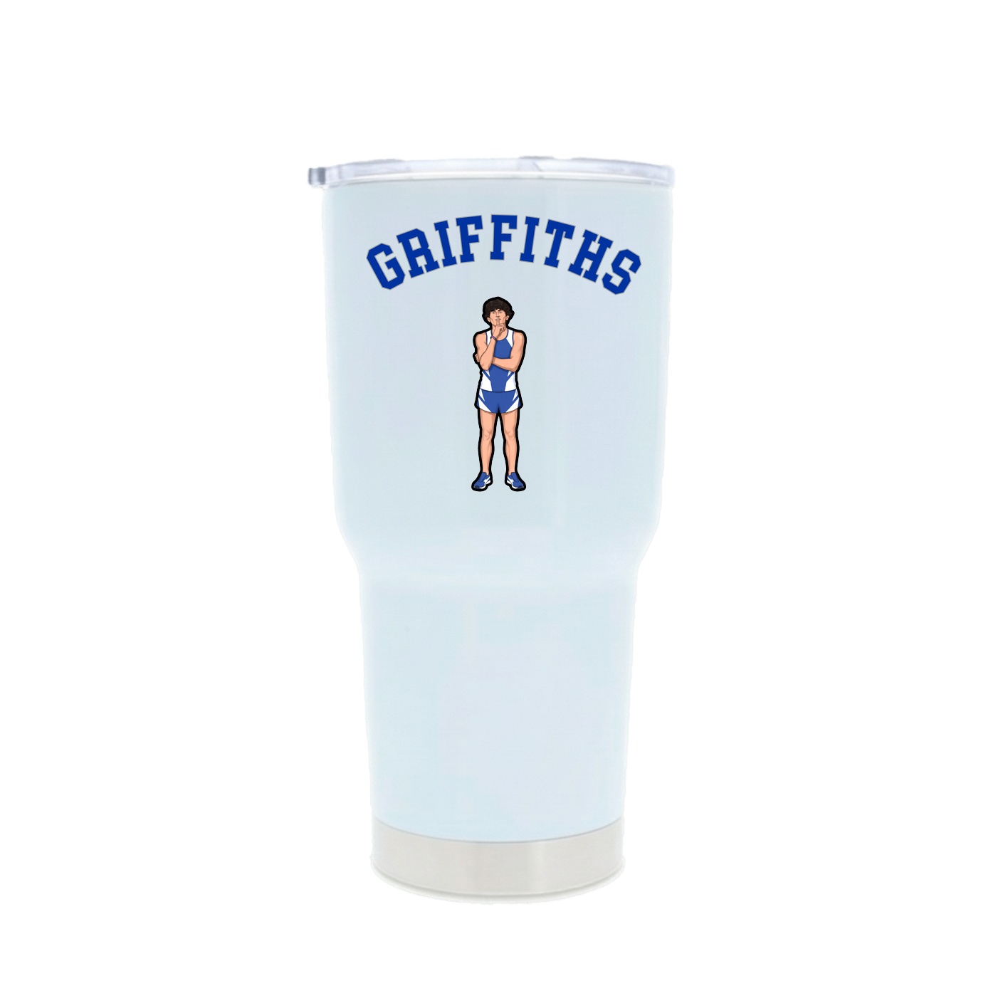 30oz Stainless Steel Tumbler — Shirsey Arch in White