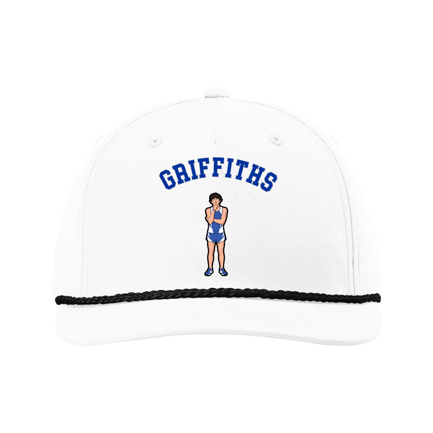 Five-Panel Classic Rope Cap — Shirsey Arch in White