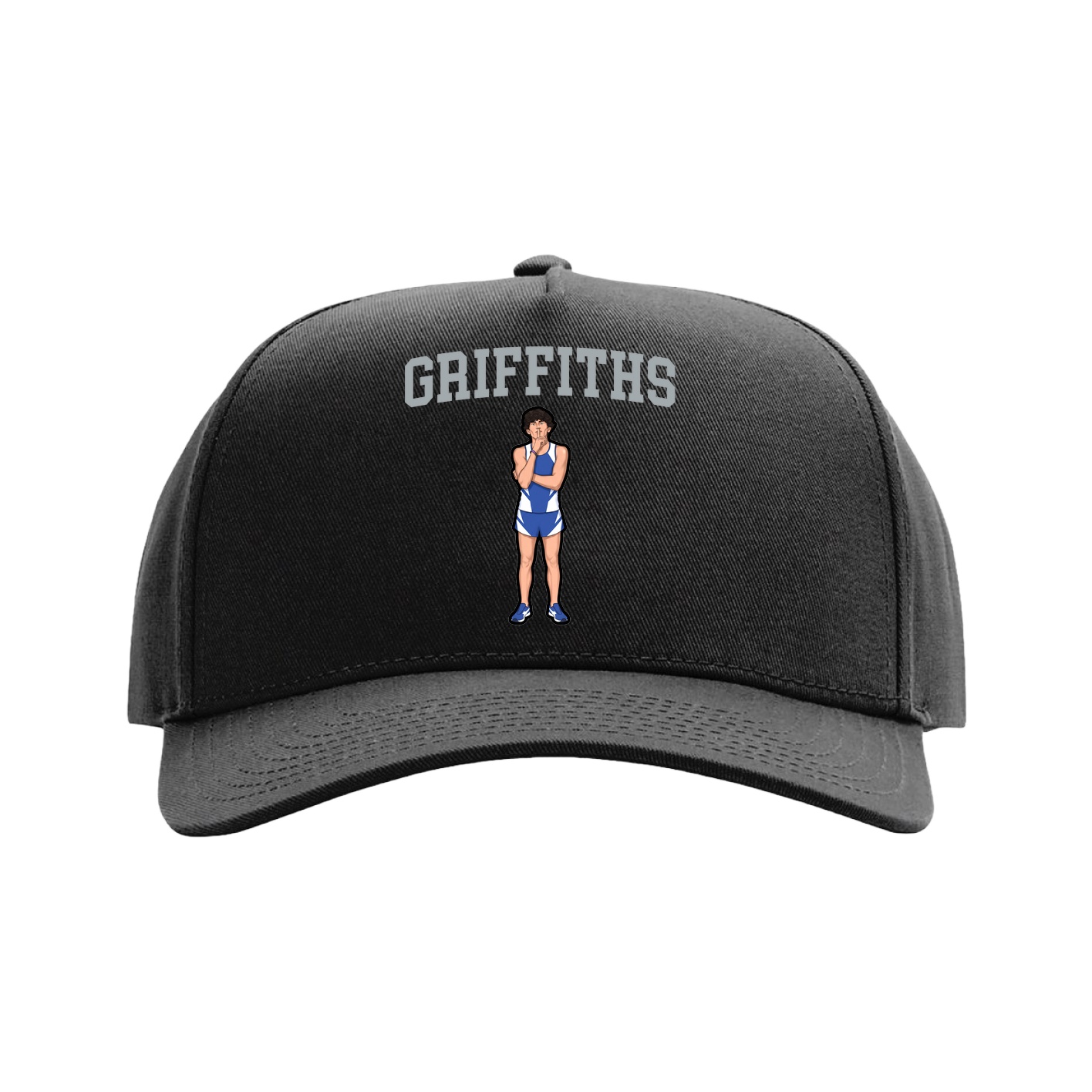 Full Fabric Five-Panel Champ Cap — Shirsey in Black