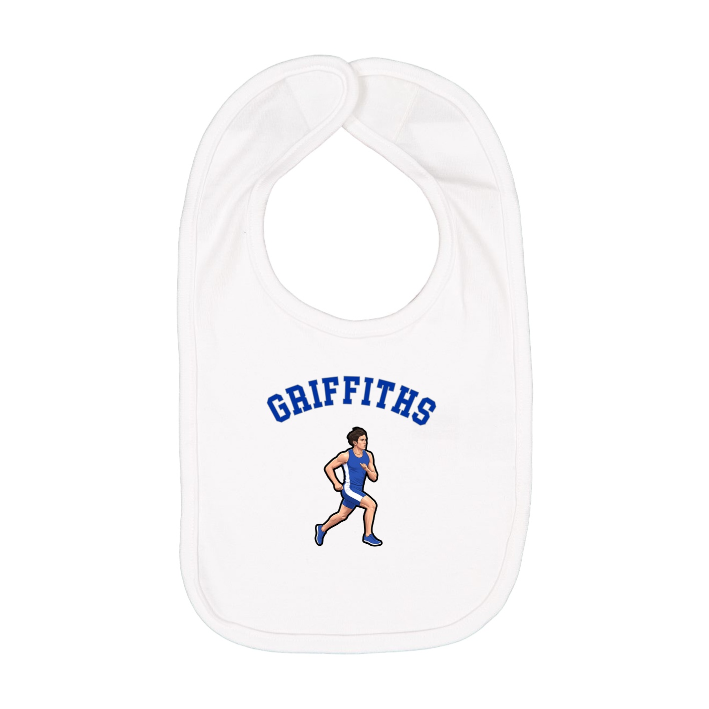 Infant Bib — Shirsey Arch in White