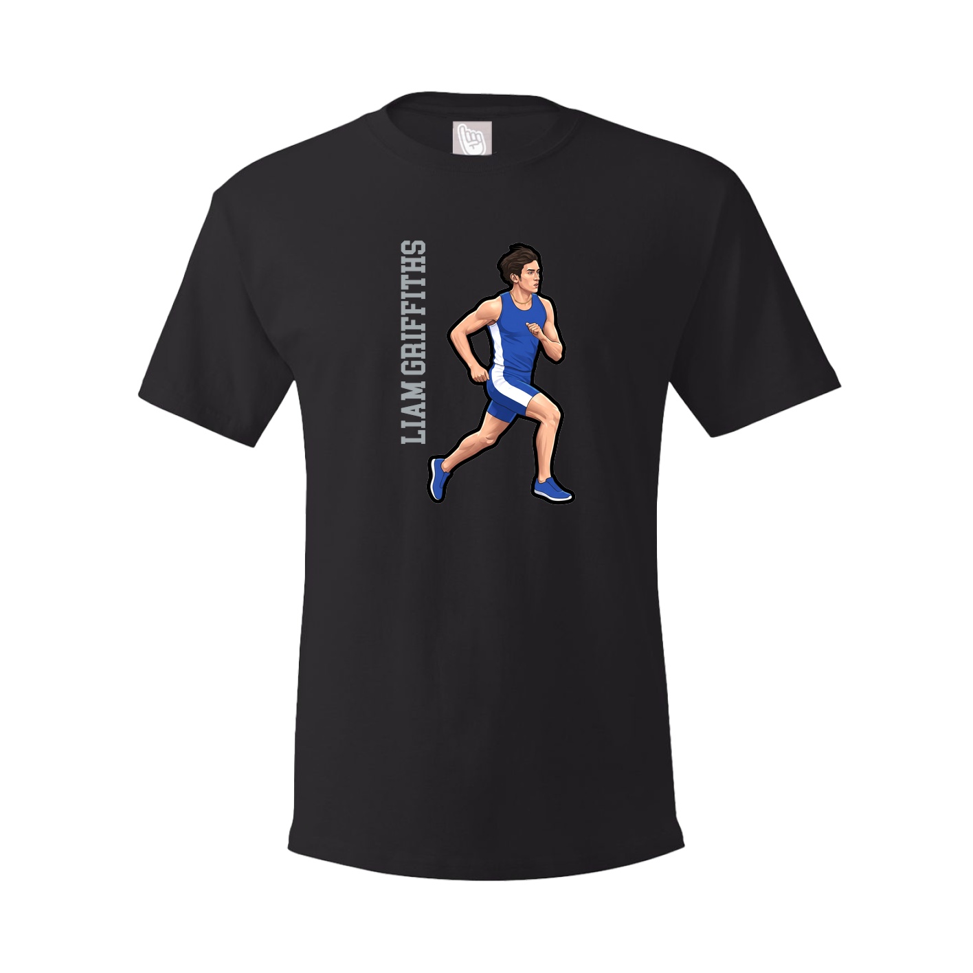 Tee — Name Vertical in Black