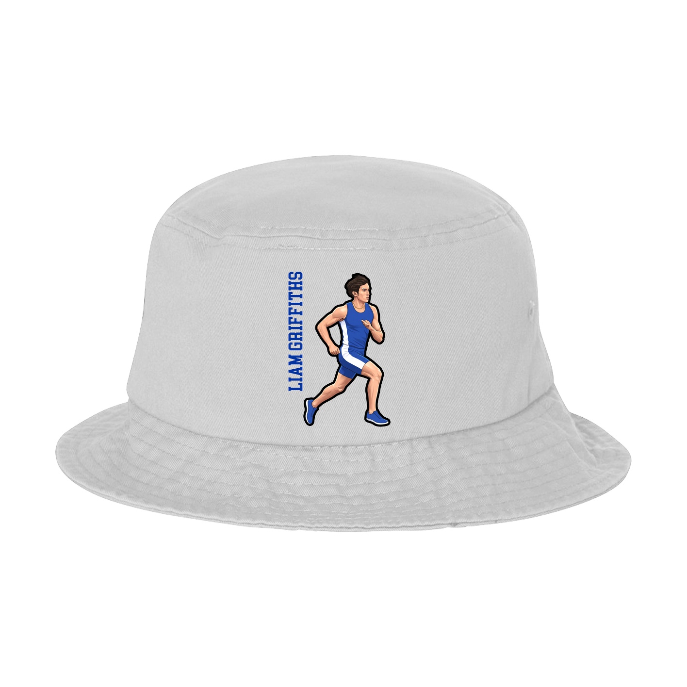 Bucket Cap — Name Vertical in White
