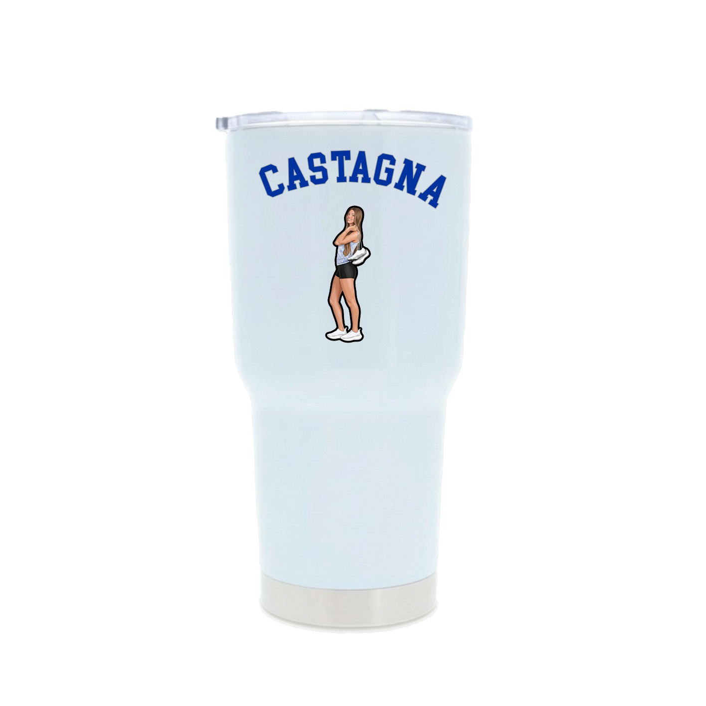 30oz Stainless Steel Tumbler — Shirsey Arch in White