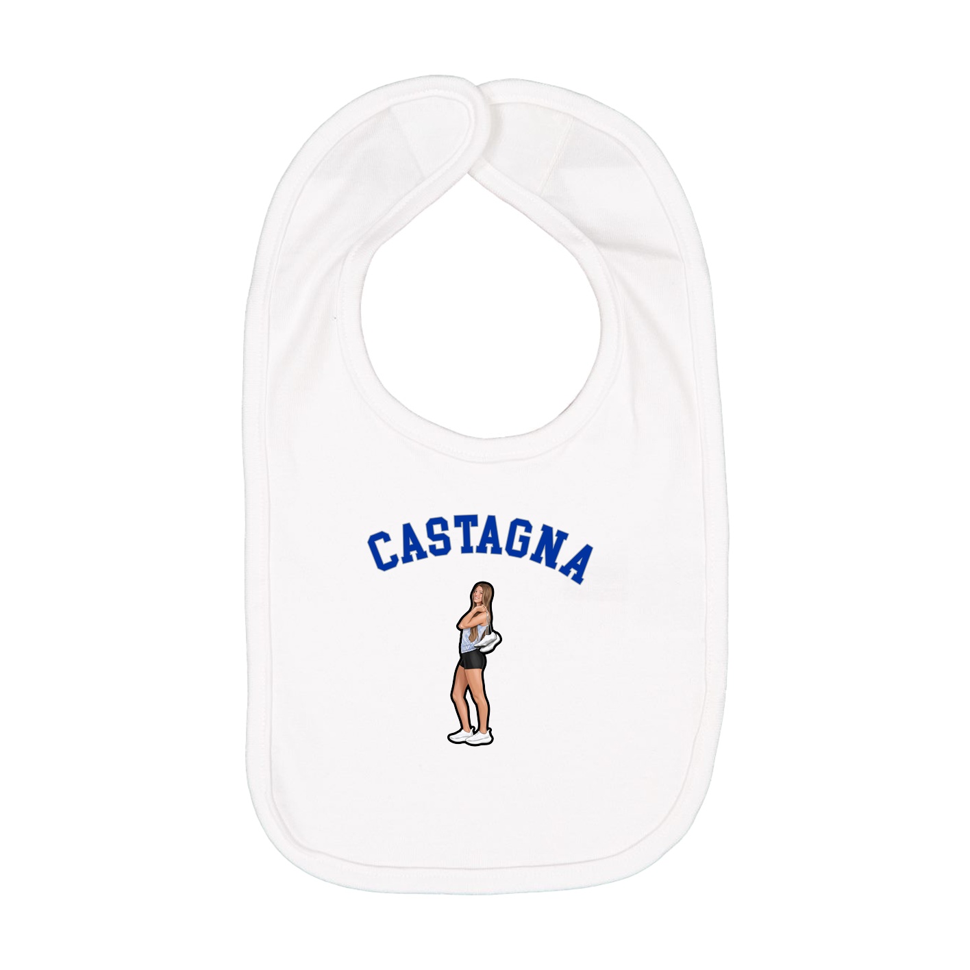 Infant Bib — Shirsey Arch in White