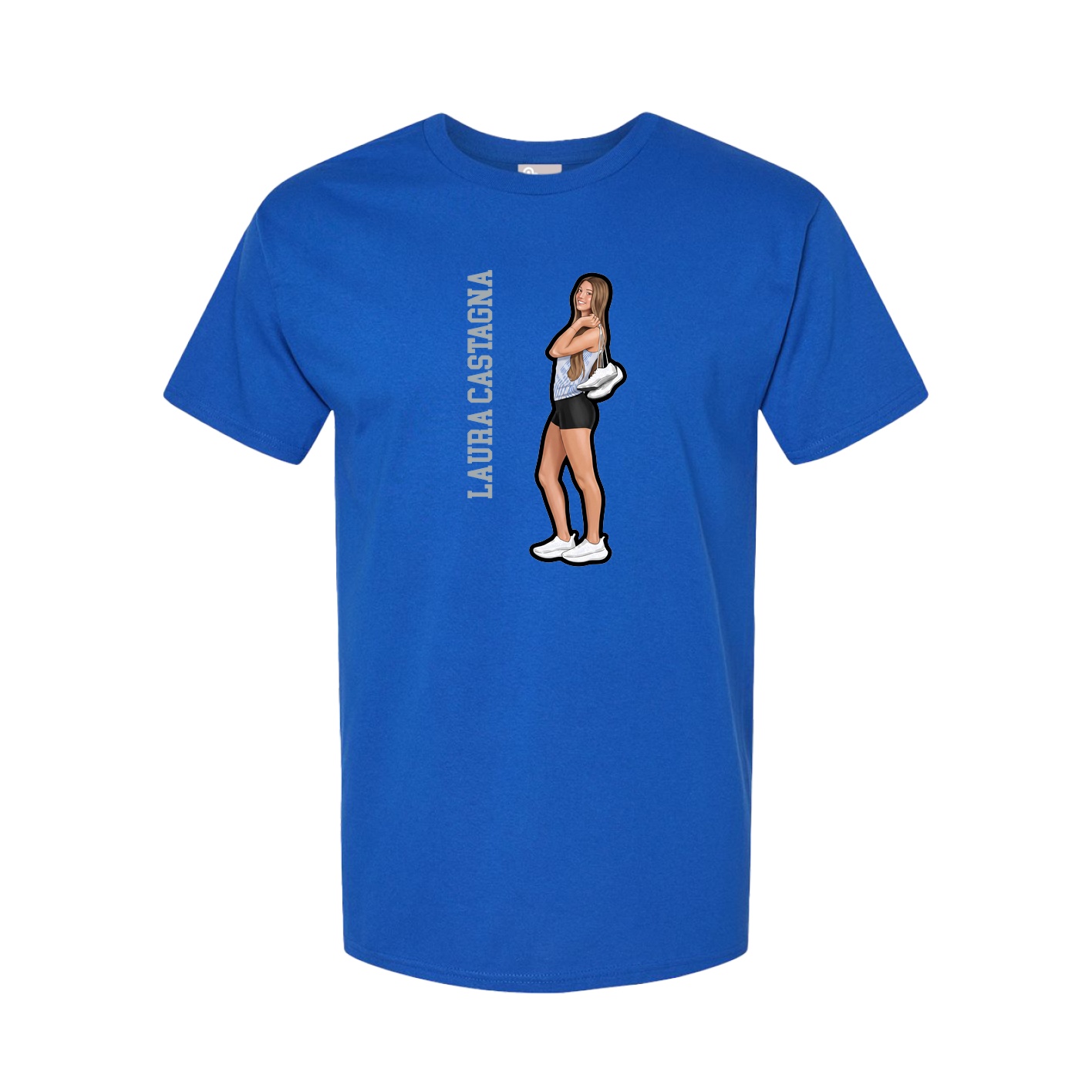 Tee — Name Vertical in Royal
