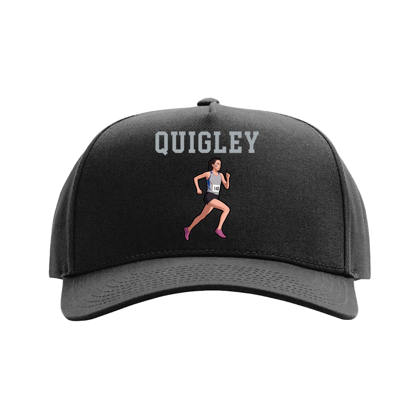 Full Fabric Five-Panel Champ Cap — Shirsey in Black