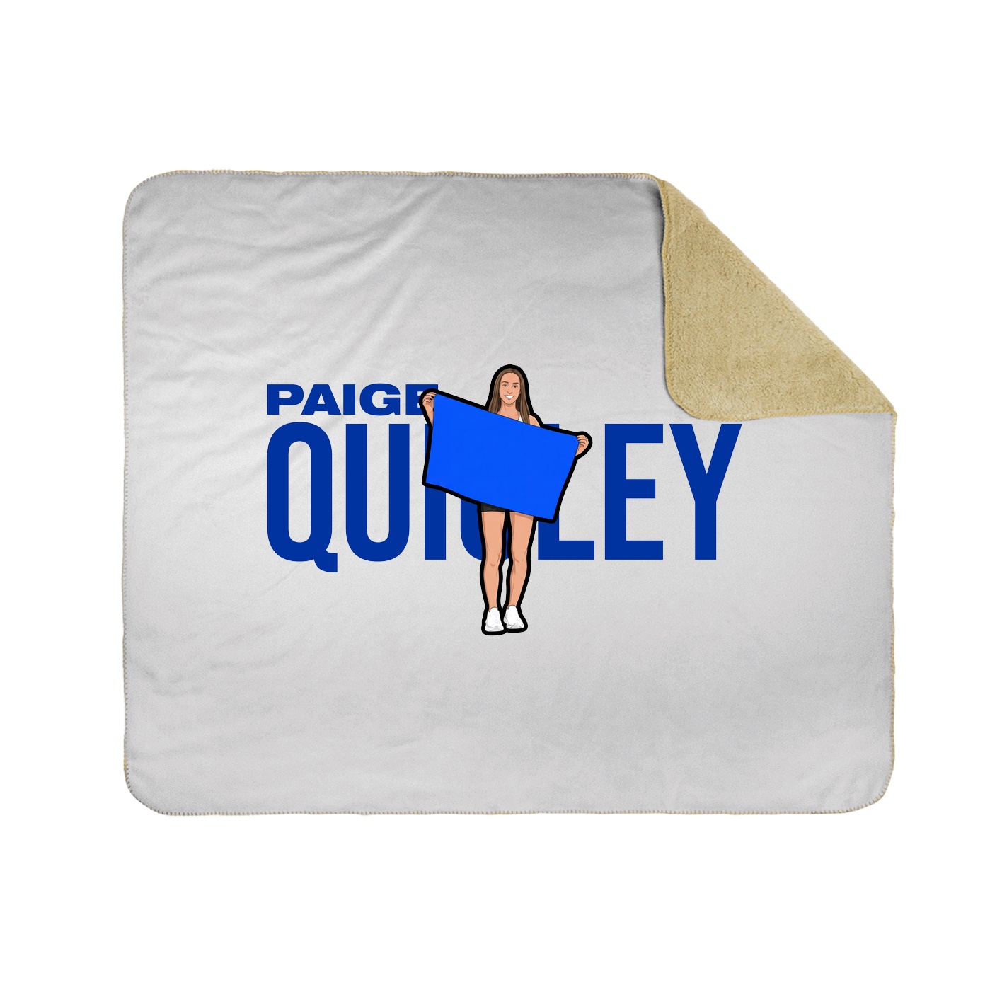 Throw Blanket — Player Name in White