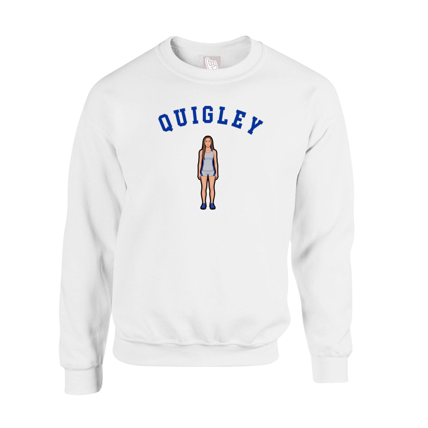 Fleece Crew — Shirsey Arch in White