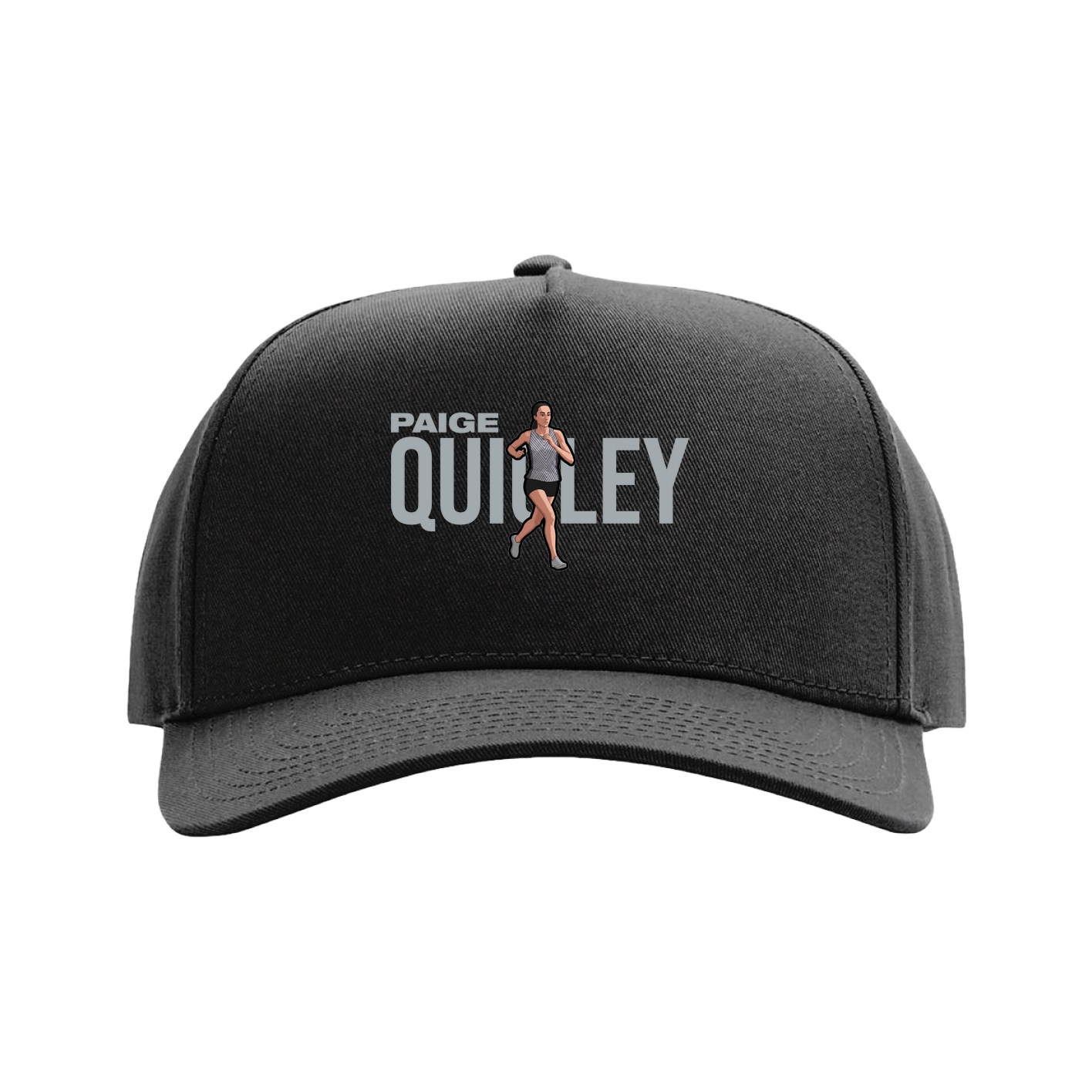 Full Fabric Five-Panel Champ Cap — Player Name in Black