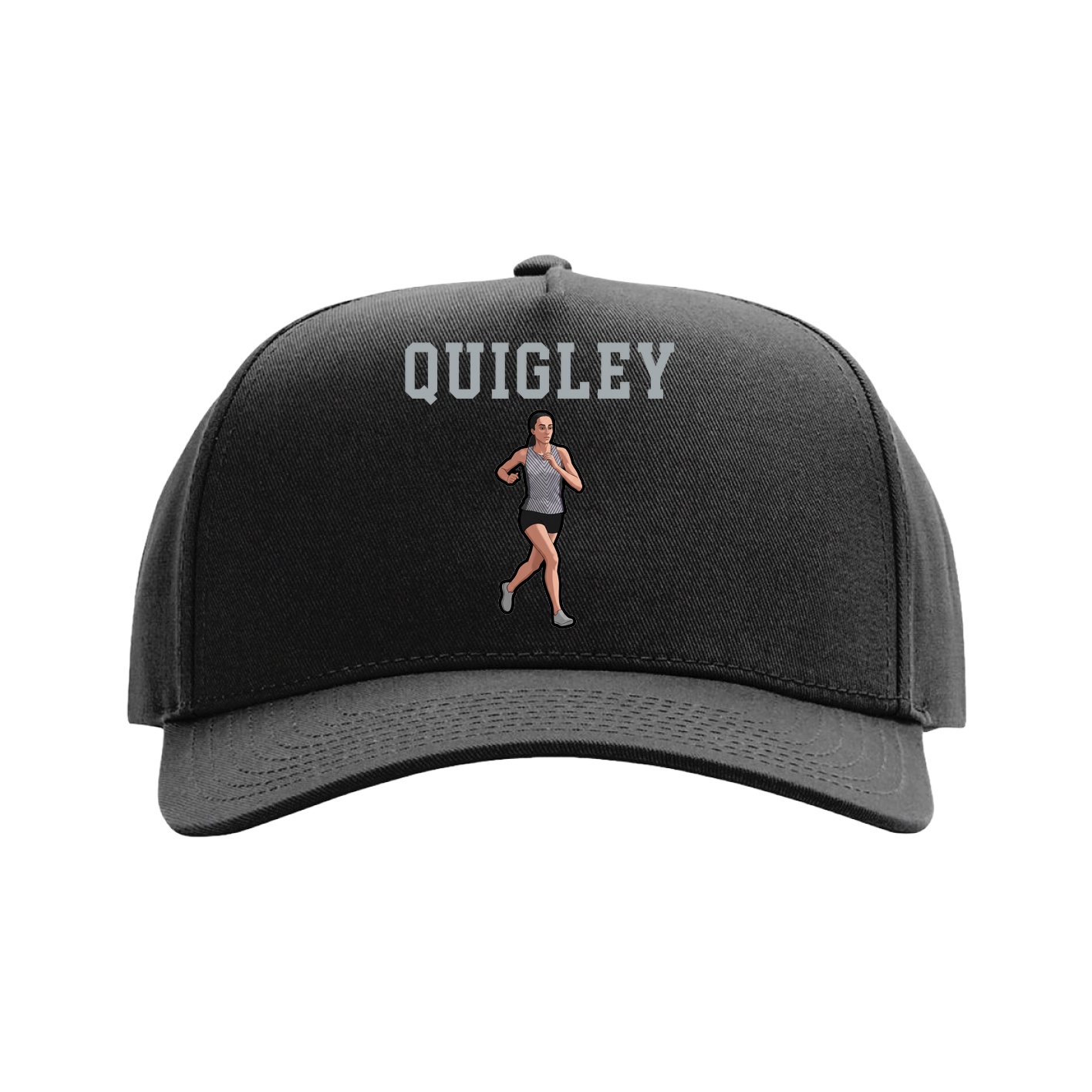 Full Fabric Five-Panel Champ Cap — Shirsey in Black