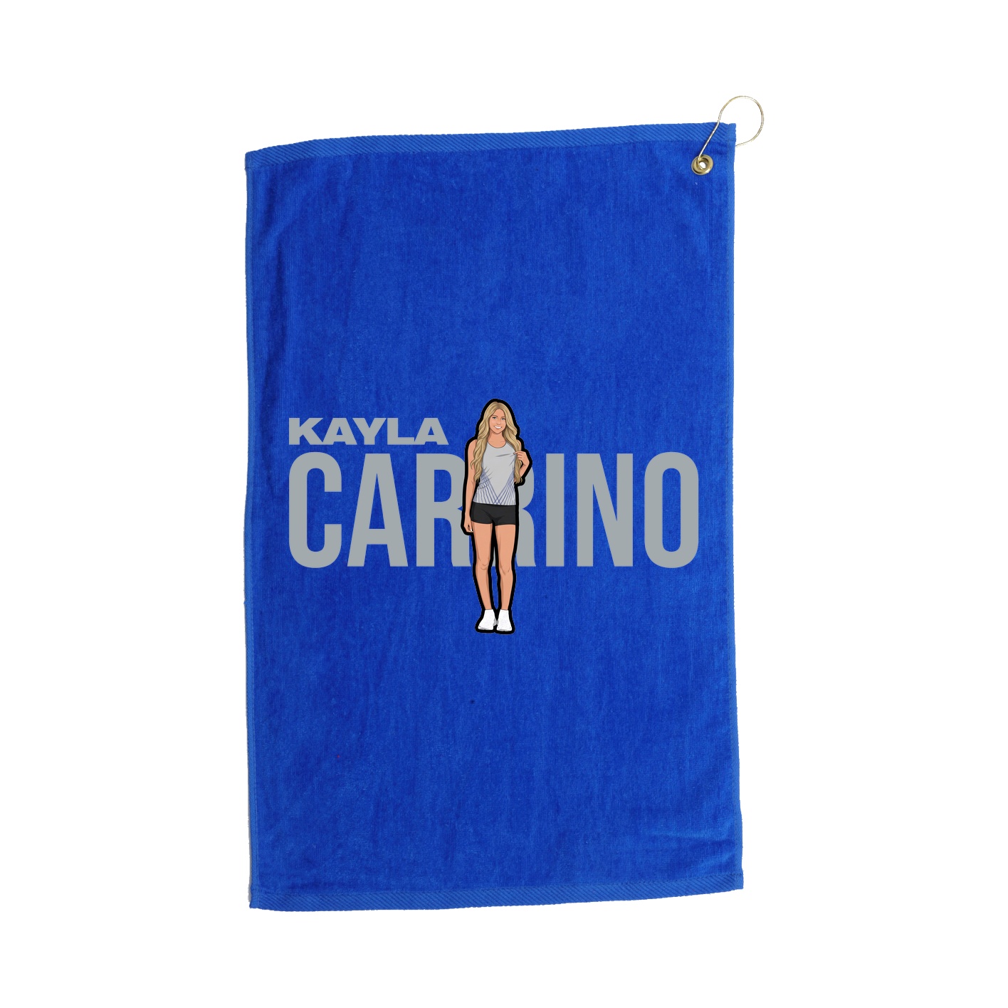 Golf Towel — Player Name in Royal