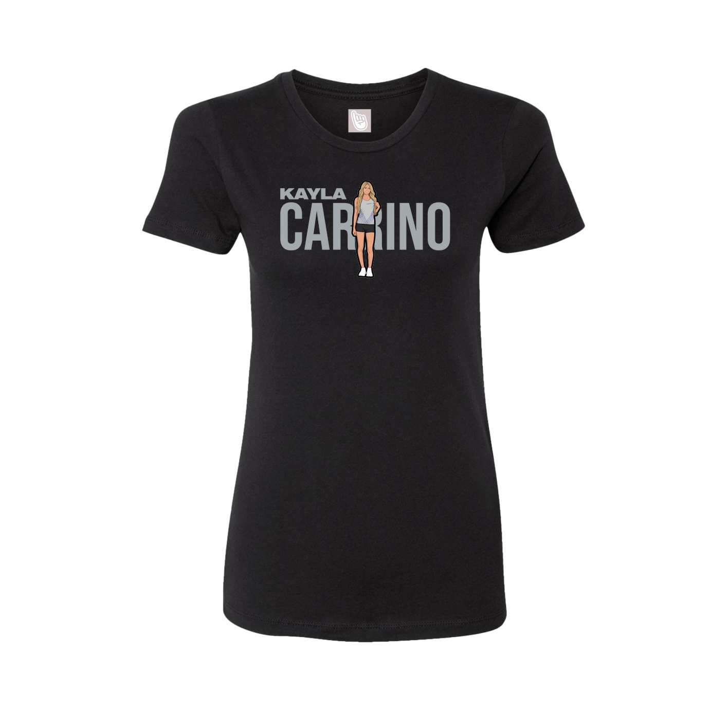 Fitted Women's Tee — Player Name in Black