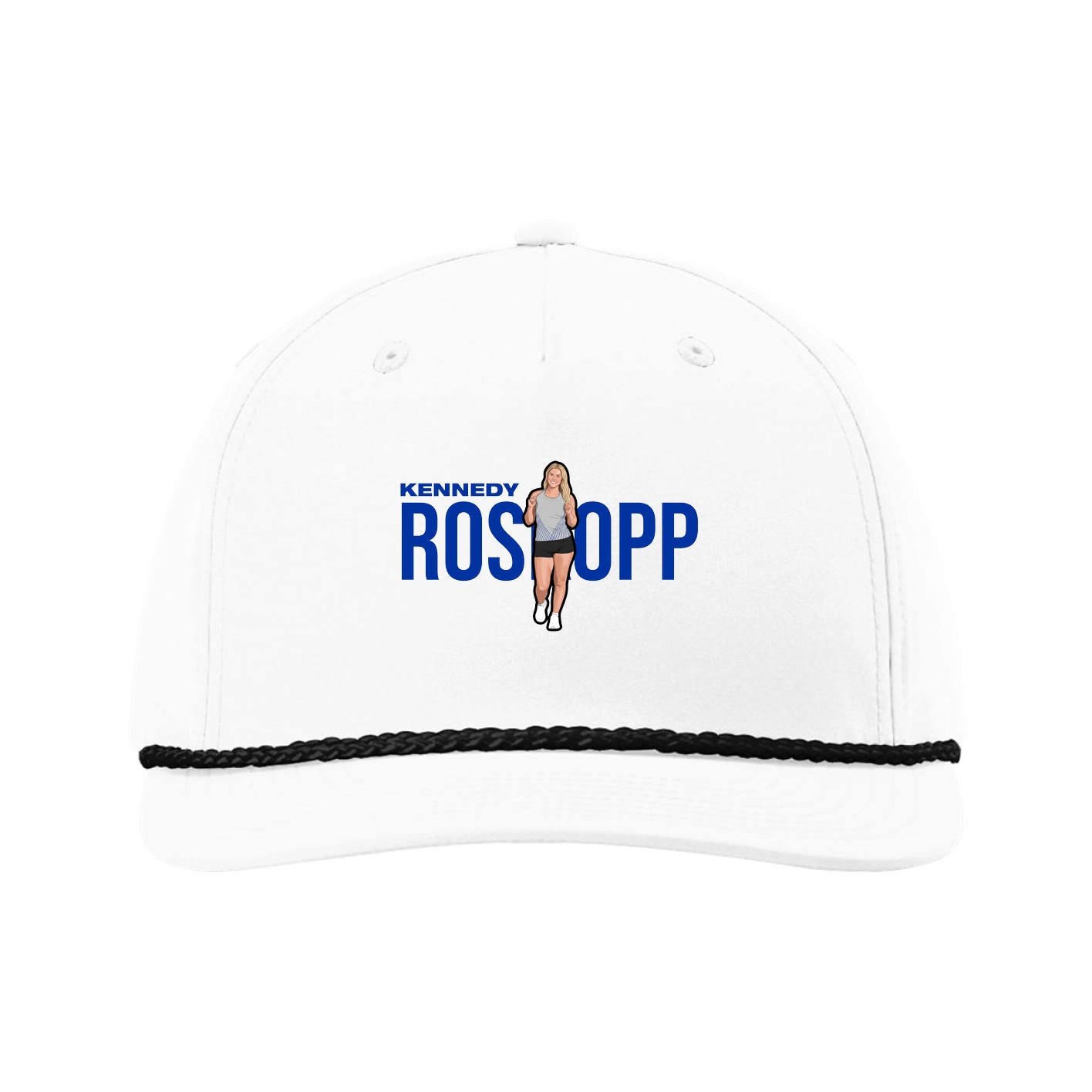 Five-Panel Classic Rope Cap — Player Name in White