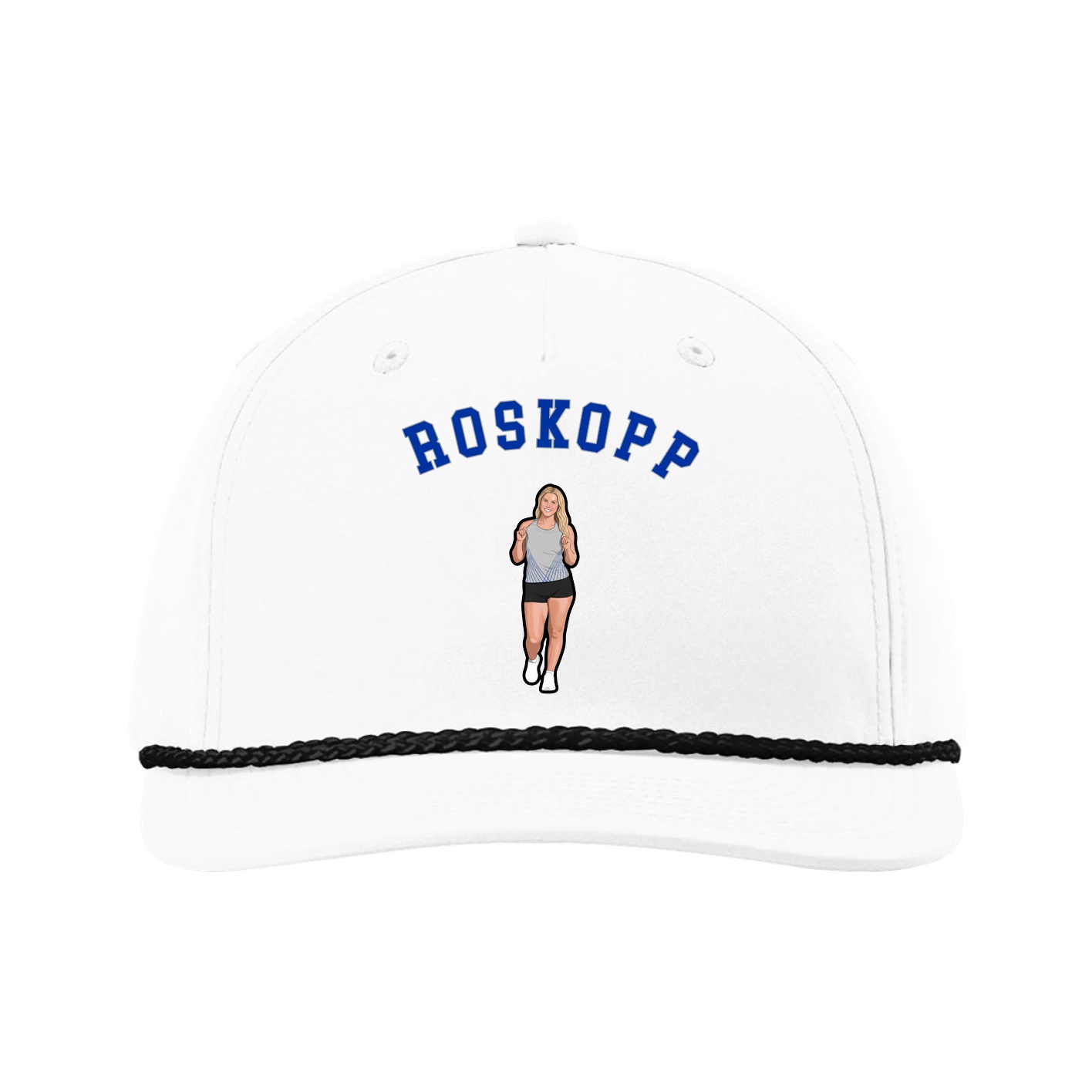Five-Panel Classic Rope Cap — Shirsey Arch in White