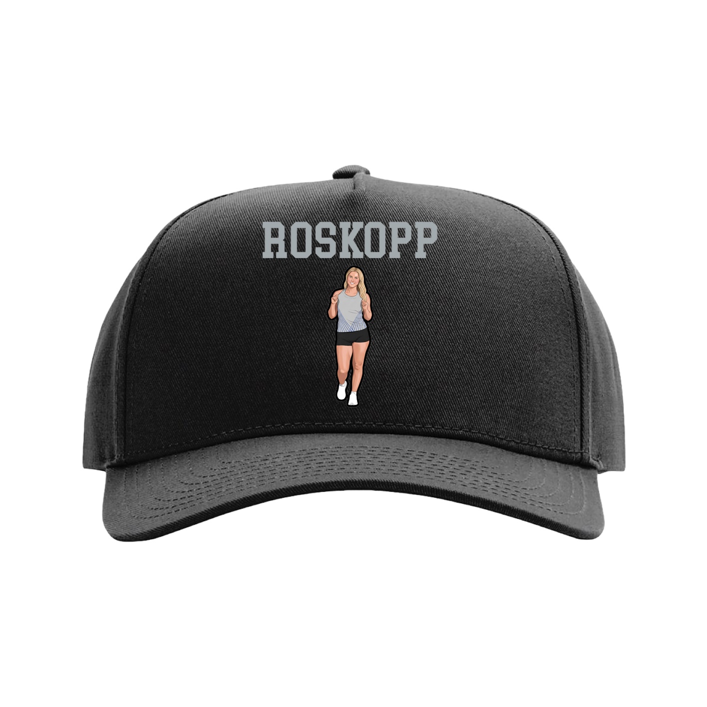 Full Fabric Five-Panel Champ Cap — Shirsey in Black