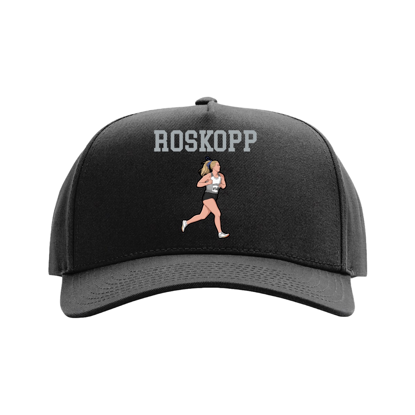 Full Fabric Five-Panel Champ Cap — Shirsey in Black