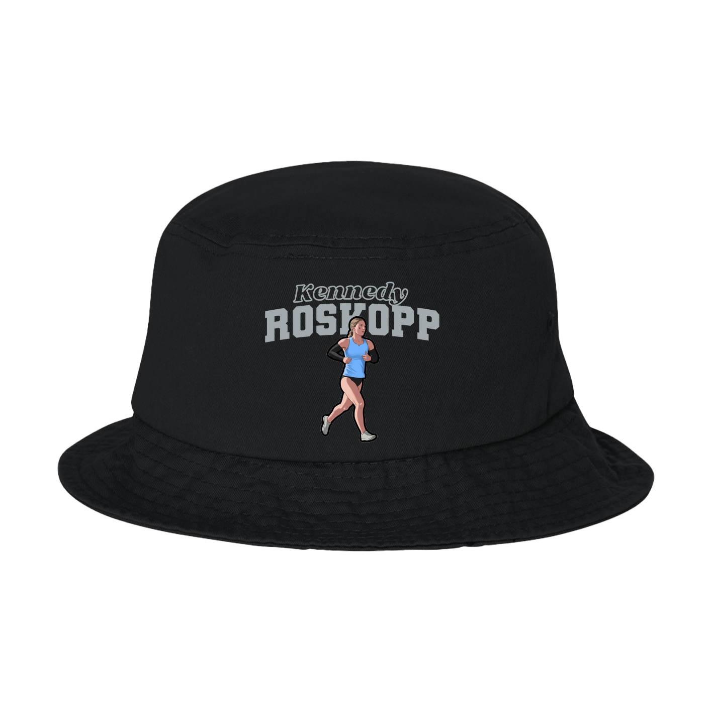 Bucket Cap — Name Arch in Black