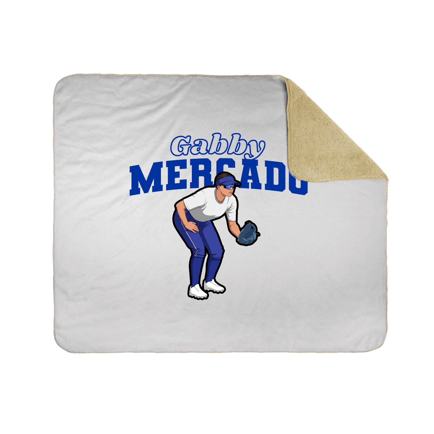 Throw Blanket — Name Arch in White