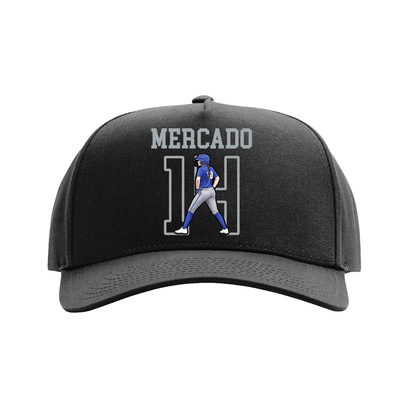 Full Fabric Five-Panel Champ Cap — Shirsey in Black