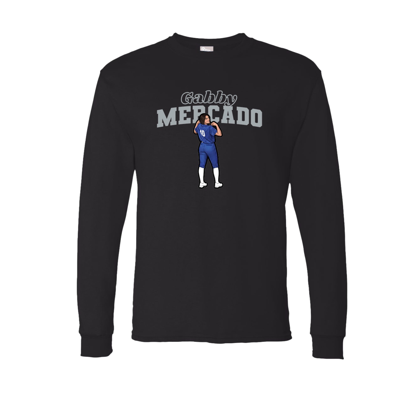 Long Sleeve Tee — Name Arch in Black