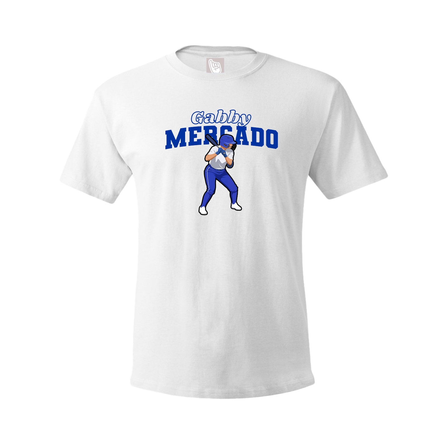 Youth Tee — Name Arch in White