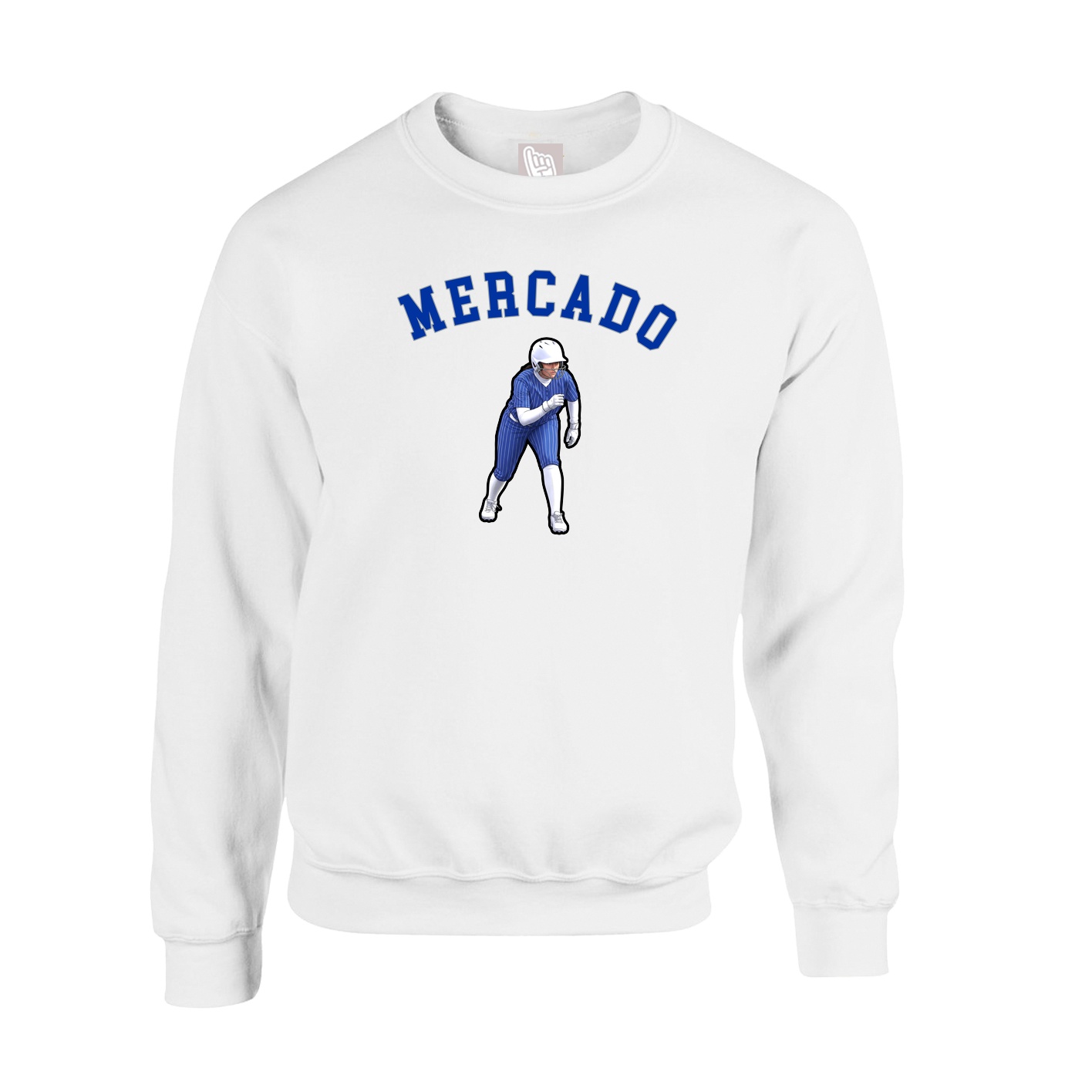 Fleece Crew — Shirsey Arch in White