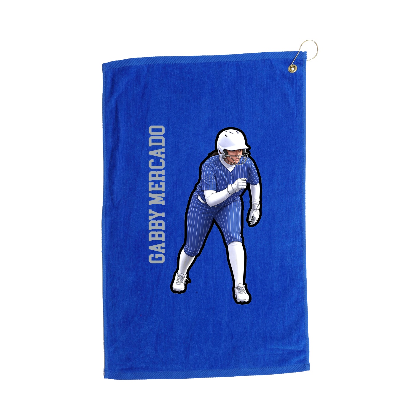 Golf Towel — Name Vertical in Royal