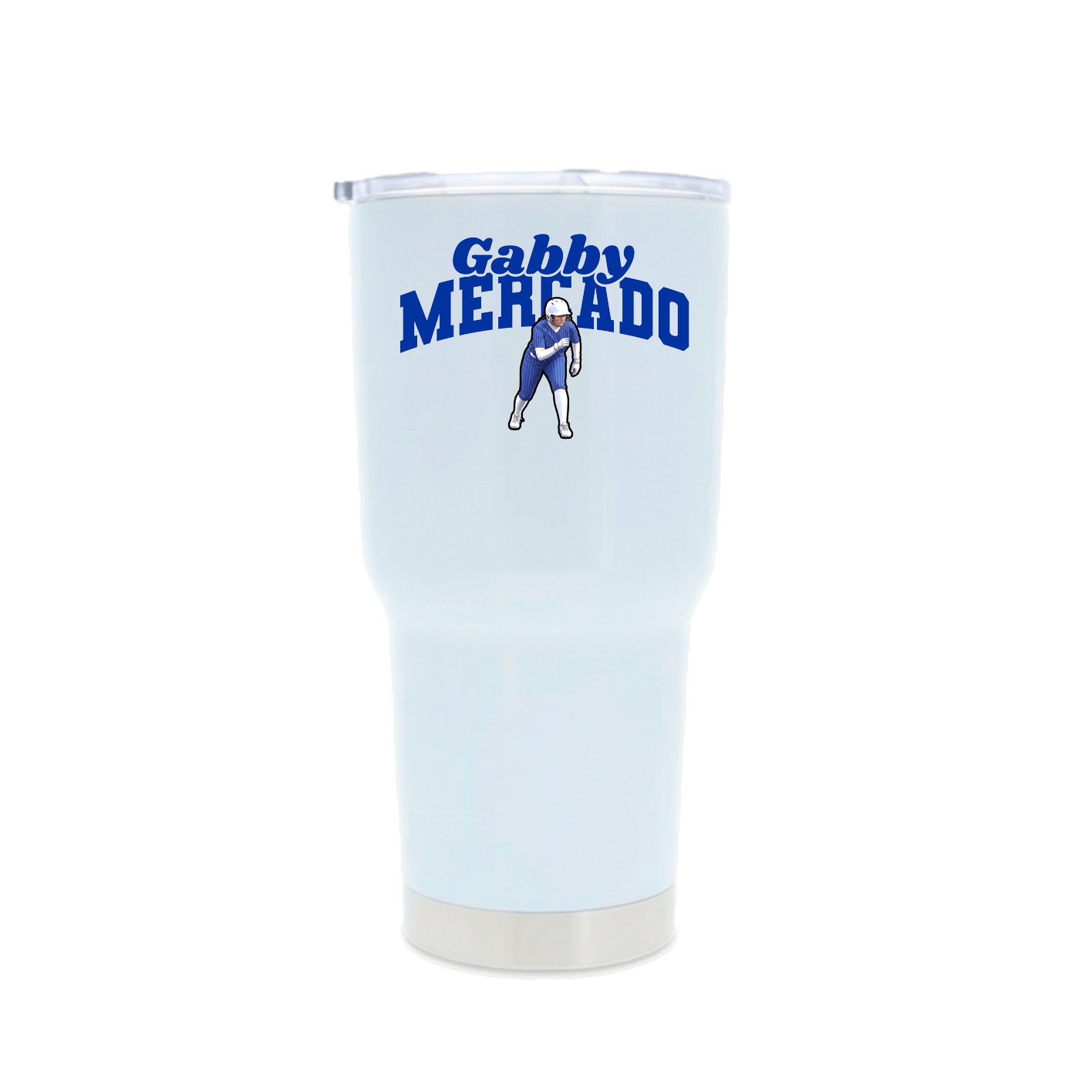 30oz Stainless Steel Tumbler — Signature Arch in White