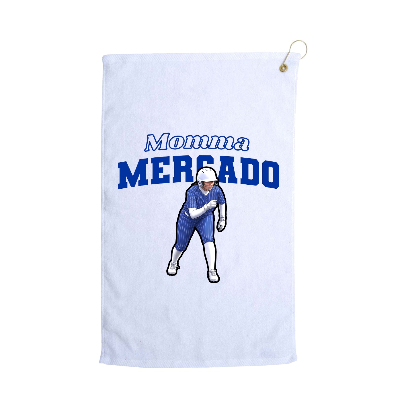 Golf Towel — Mothers Day Block in White