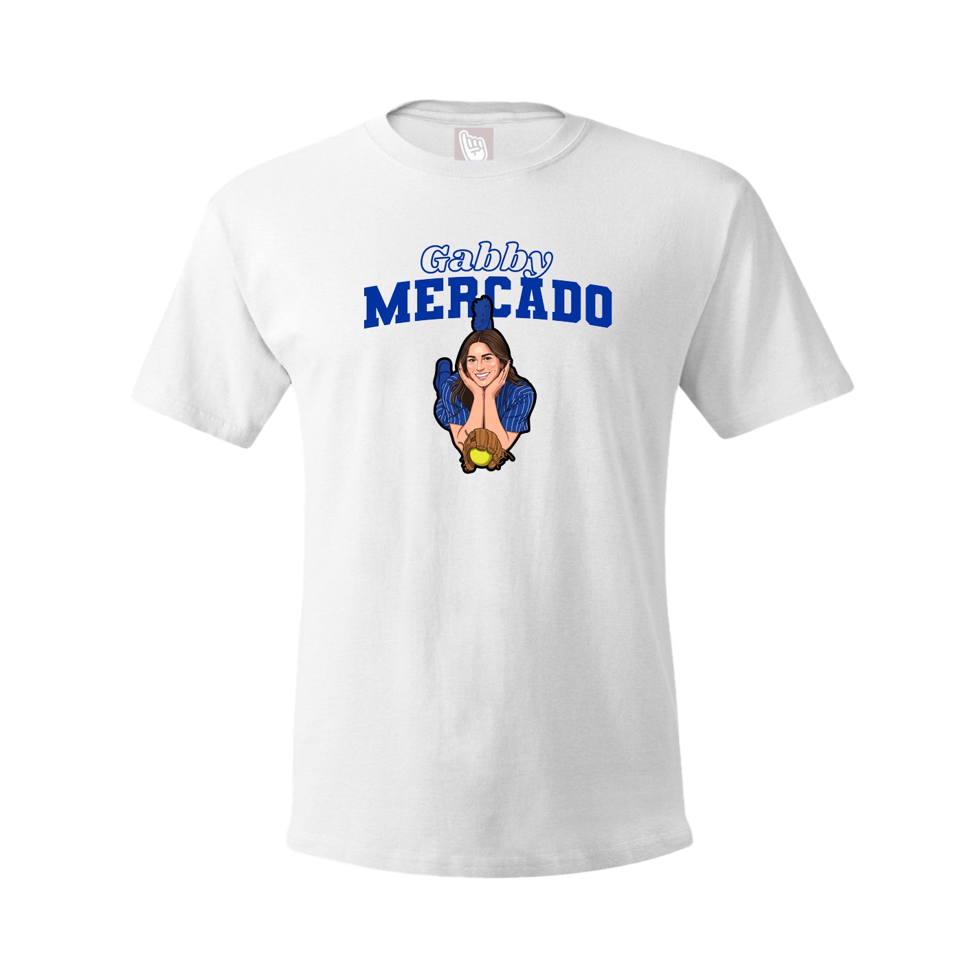Youth Tee — Name Arch in White