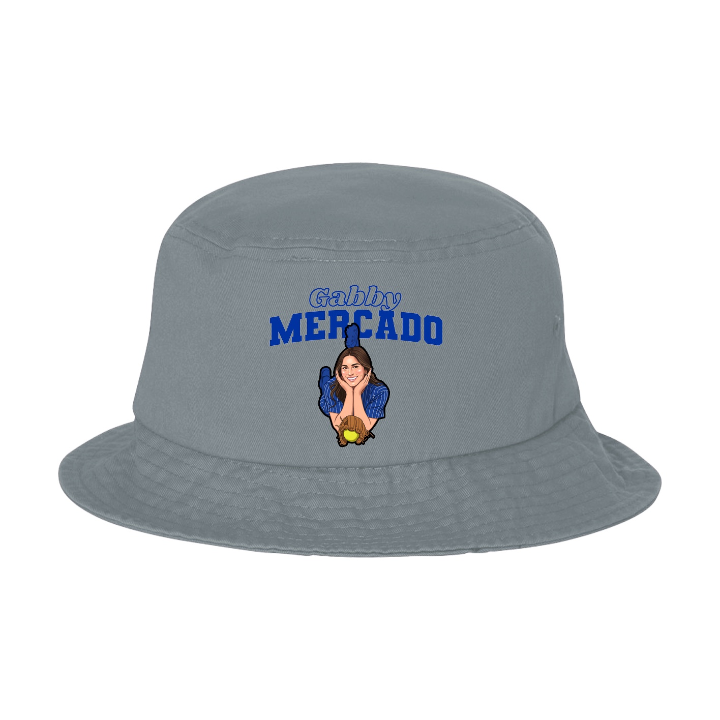 Bucket Cap — Name Arch in Grey
