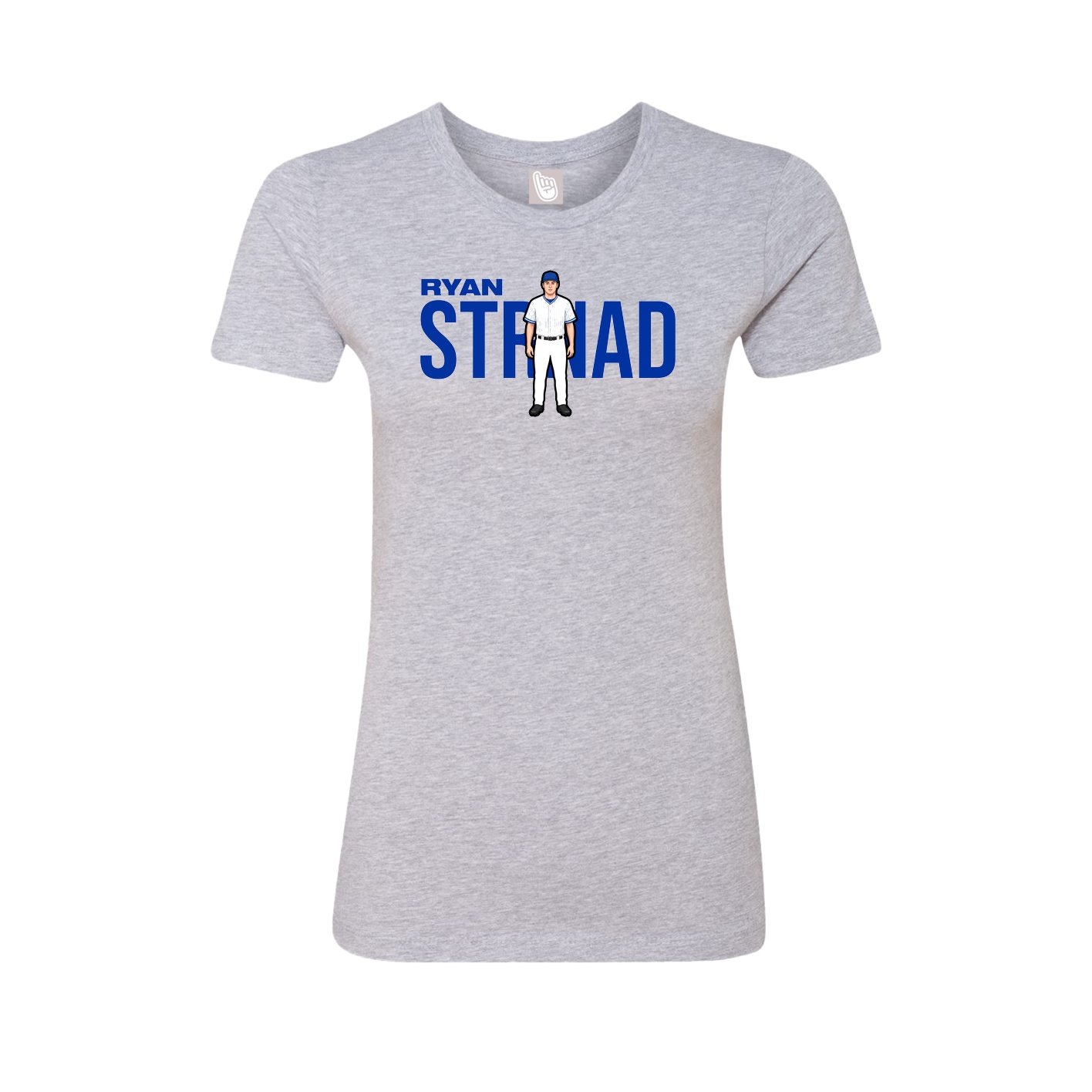 Fitted Women's Tee — Player Name in Grey