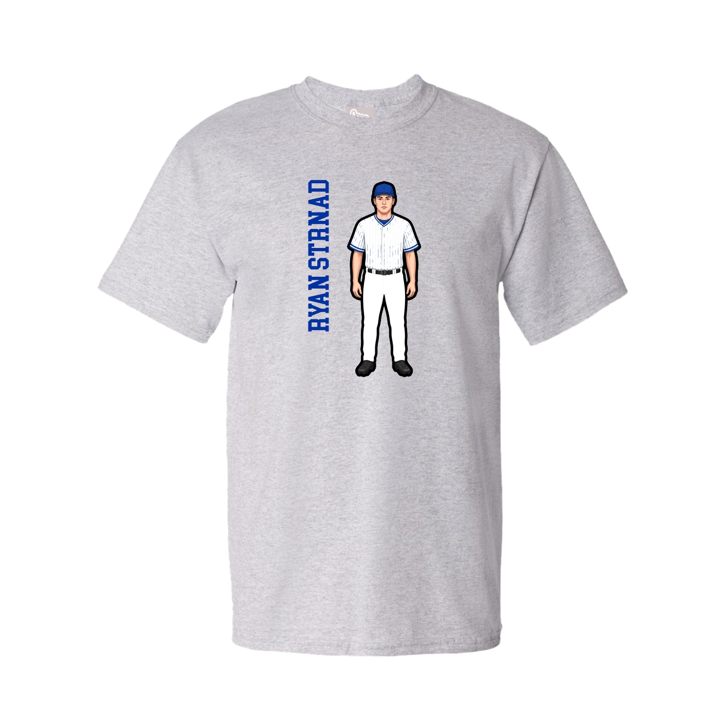 Youth Tee — Name Vertical in Grey