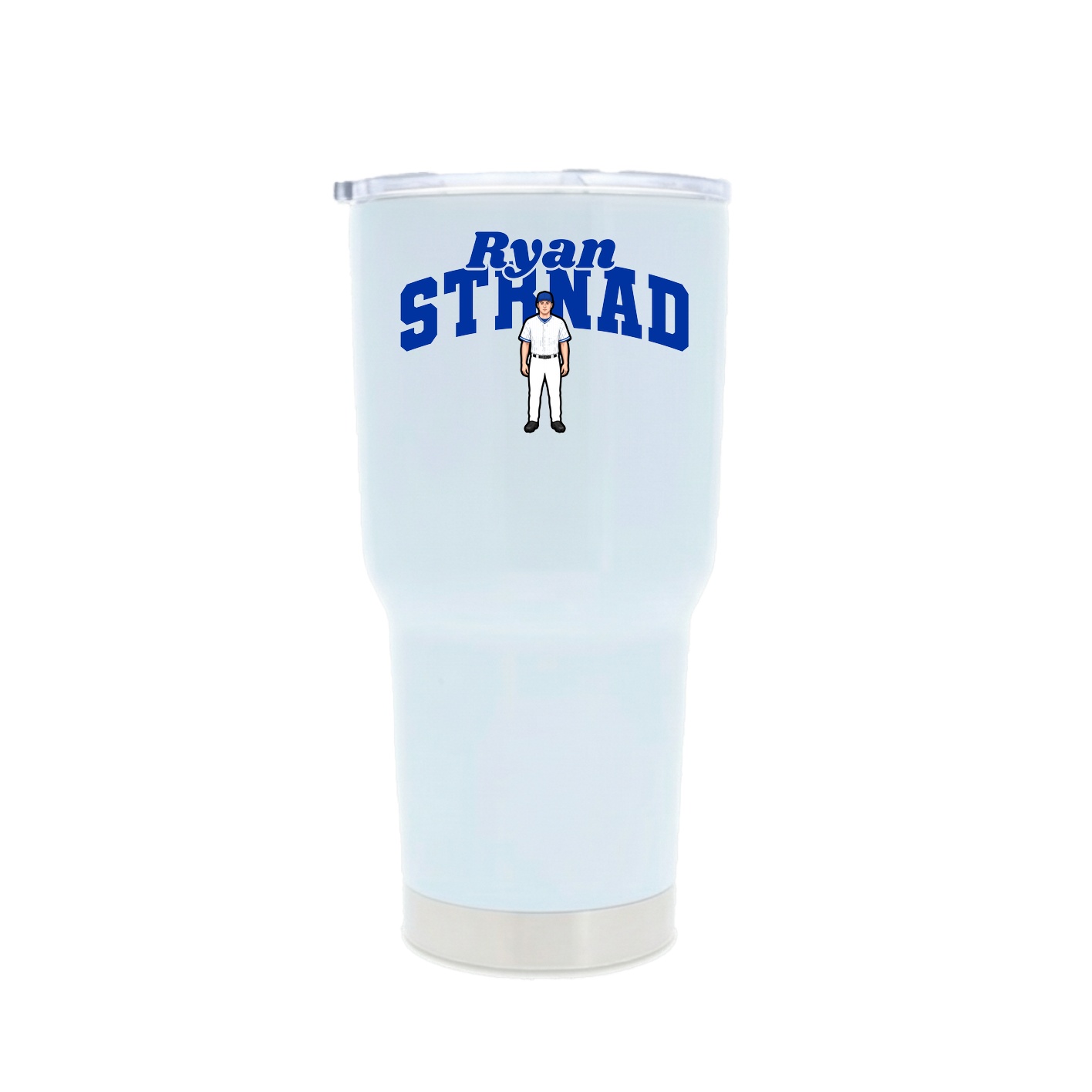 30oz Stainless Steel Tumbler — Signature Arch in White