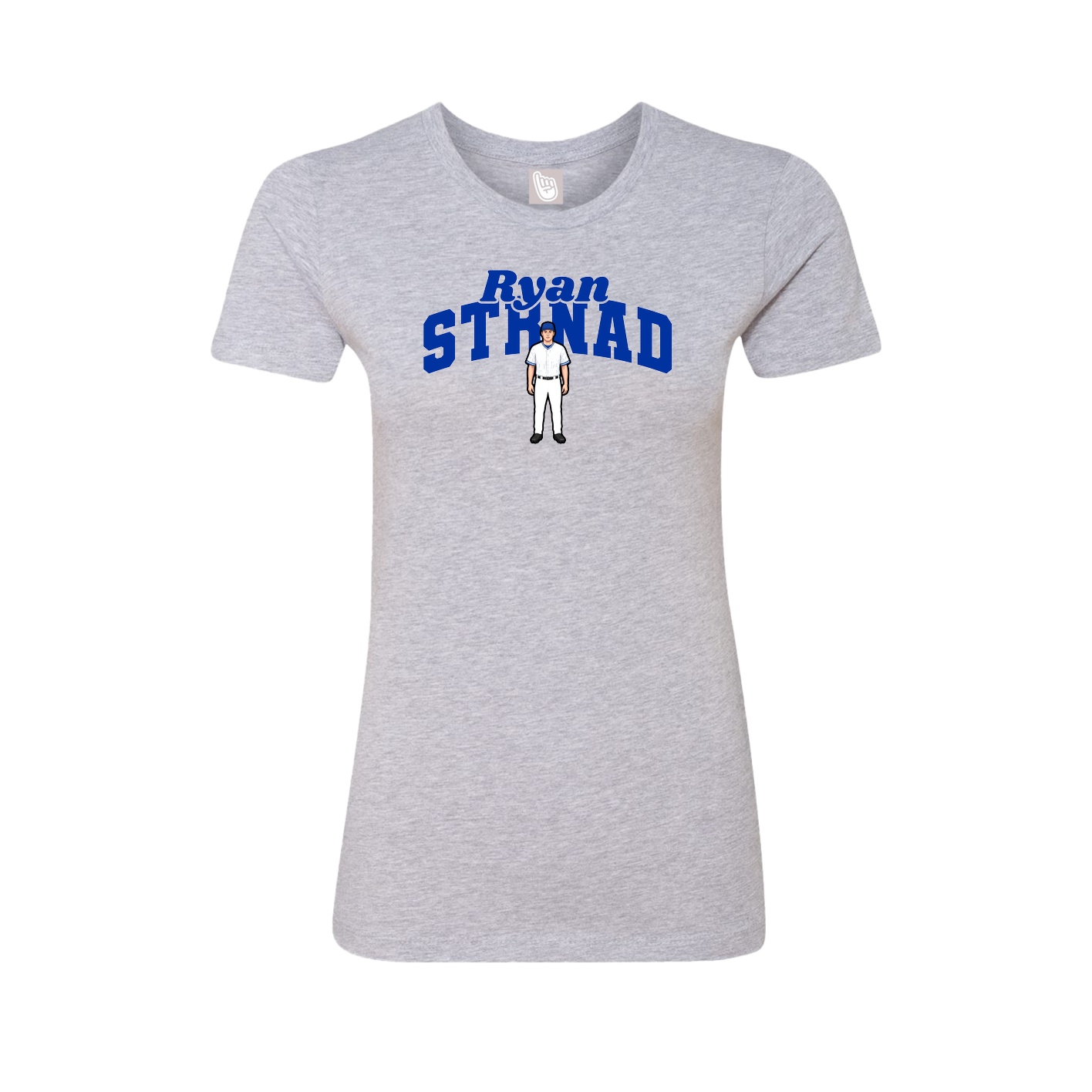 Fitted Women's Tee — Signature Arch in Grey