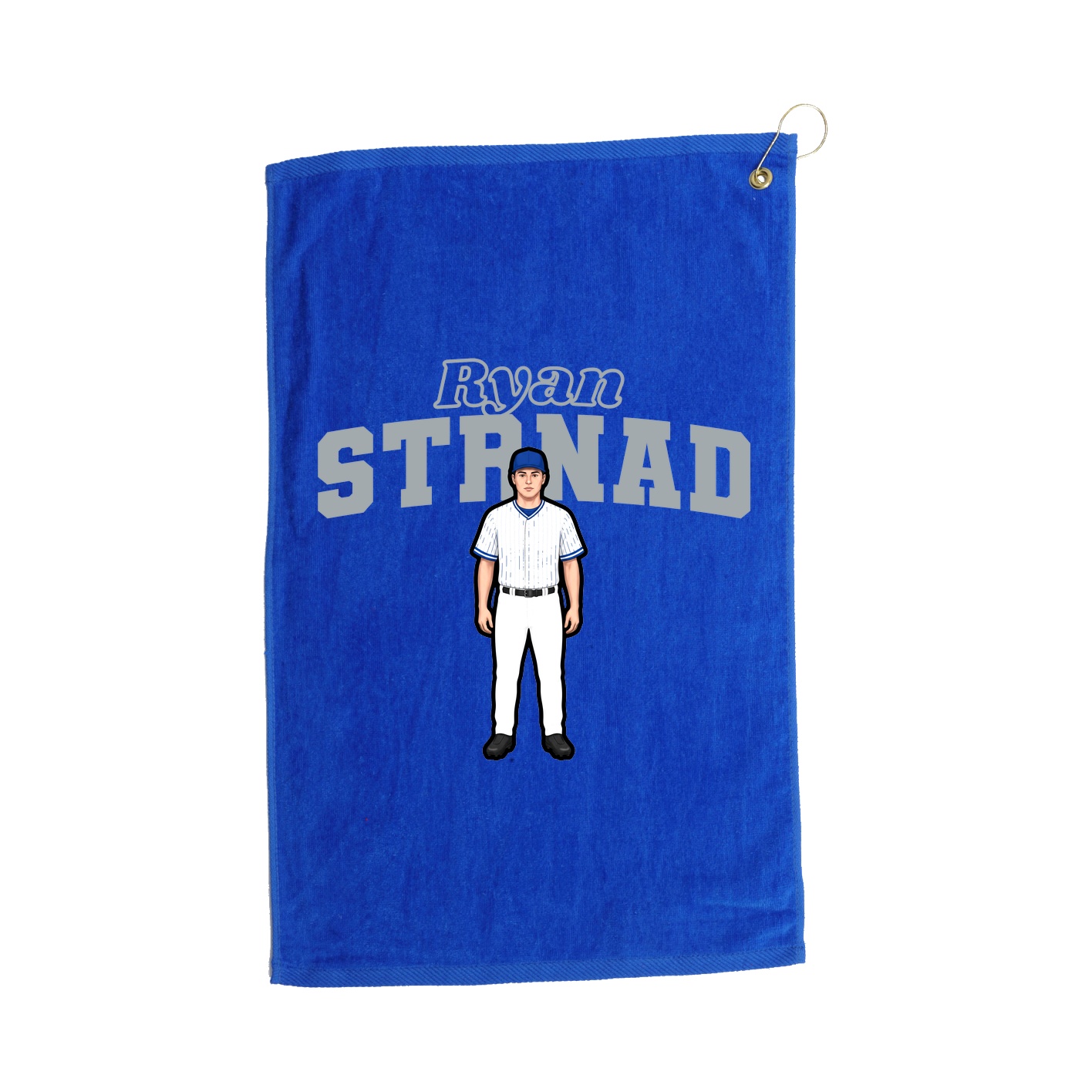 Golf Towel — Name Arch in Royal