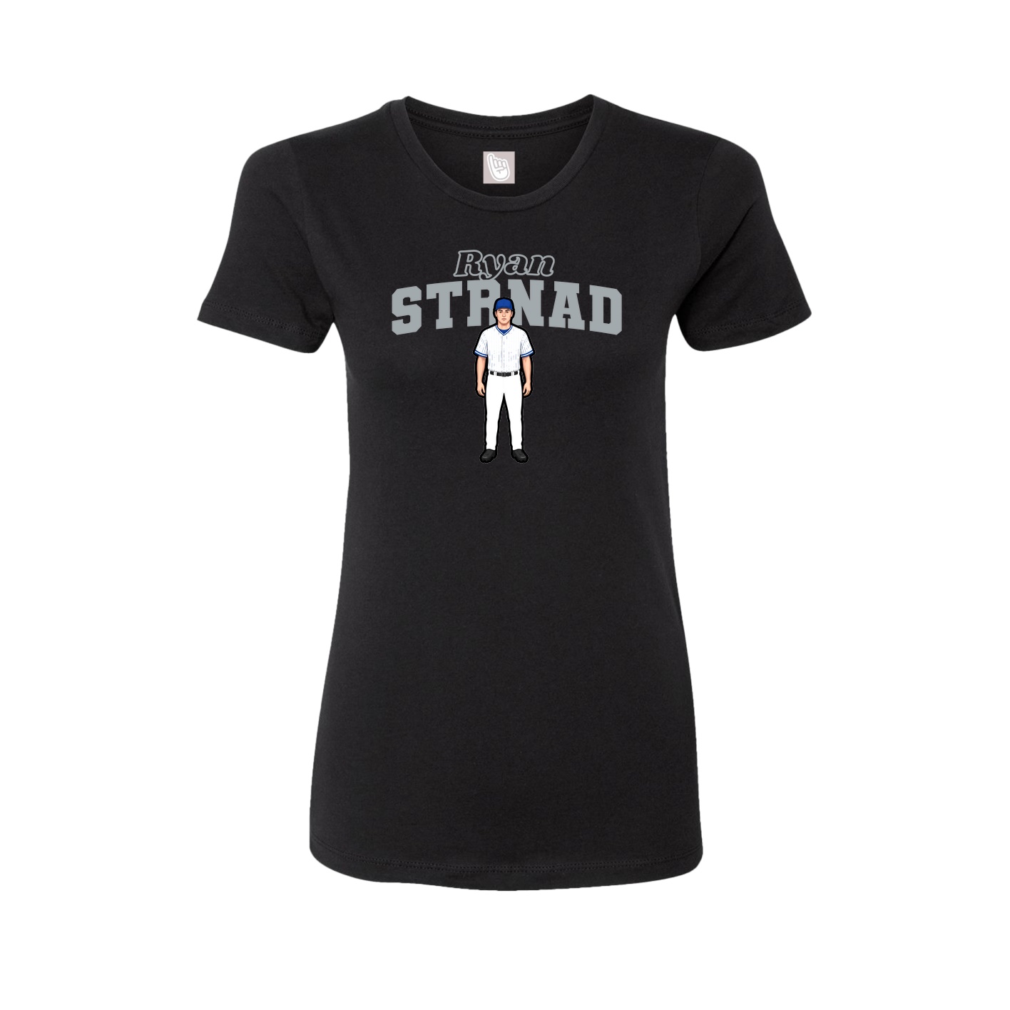 Fitted Women's Tee — Name Arch in Black
