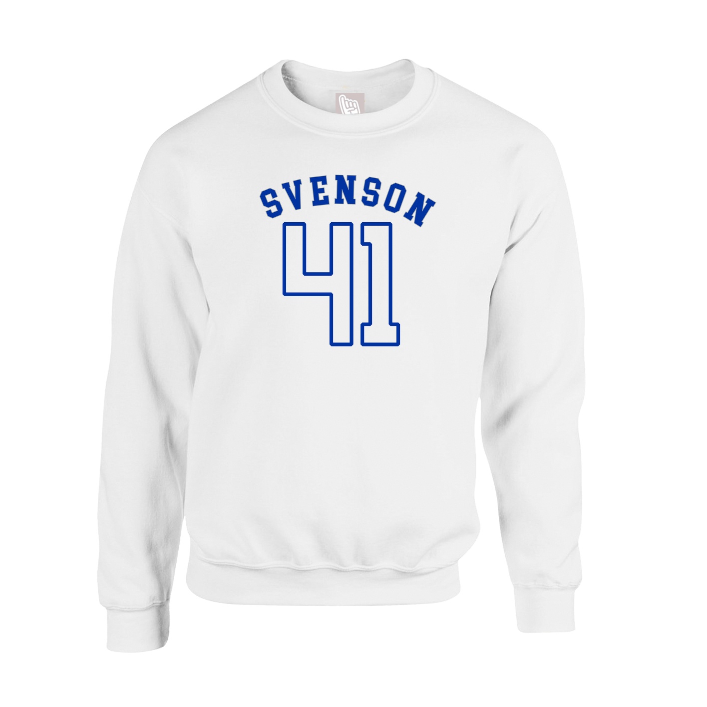 Fleece Crew — Shirsey Arch in White